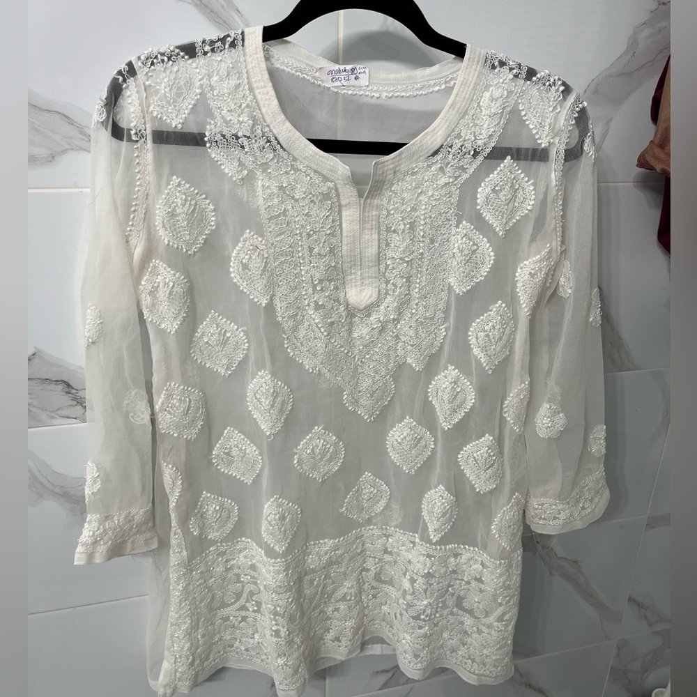 white indian kurta